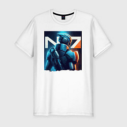 Мужская slim-футболка Mass Effect - character ai art