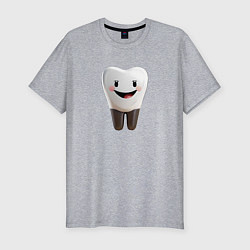 Мужская slim-футболка Улыбающийся зуб
