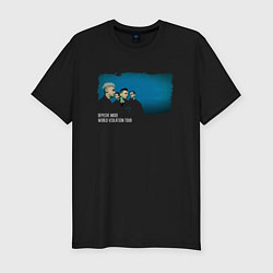 Мужская slim-футболка Depeche Mode - World violation tour 90