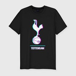 Мужская slim-футболка Tottenham FC в стиле glitch