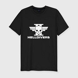 Мужская slim-футболка Helldivers 2: Logo