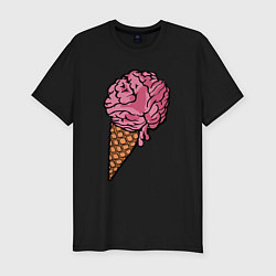 Мужская slim-футболка Brain ice cream
