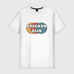 Мужская slim-футболка Chicken gun круги