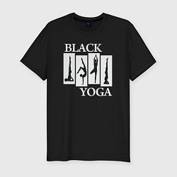 Футболка slim-fit Black yoga, цвет: черный