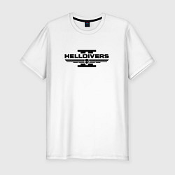 Мужская slim-футболка Helldivers 2: Logo