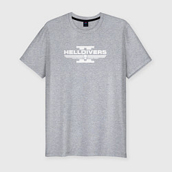 Мужская slim-футболка Helldivers 2 - white