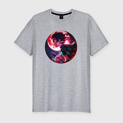 Мужская slim-футболка Клинок, рассекающий демонов - Tanjirou Kamado