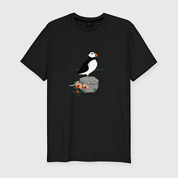 Мужская slim-футболка Маленькая птичка тупик