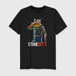 Футболка slim-fit Standoff 2 - character with a blindfold, цвет: черный