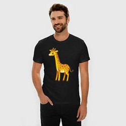 Футболка slim-fit Добрый жираф, цвет: черный — фото 2