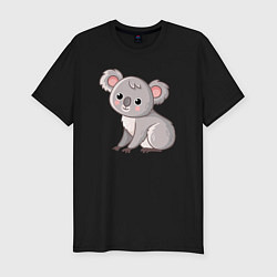 Мужская slim-футболка Cute koala