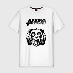 Мужская slim-футболка Asking Alexandria - rock panda