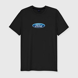 Мужская slim-футболка FORD авто спорт лого