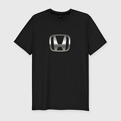 Мужская slim-футболка Honda logo auto grey