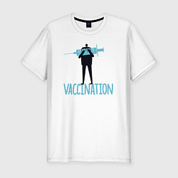 Мужская slim-футболка Вакцинация