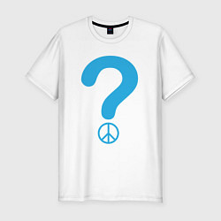 Мужская slim-футболка Мир вопрос