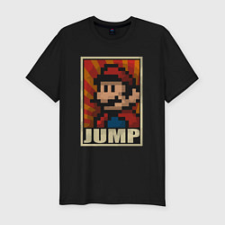 Мужская slim-футболка Jump Mario