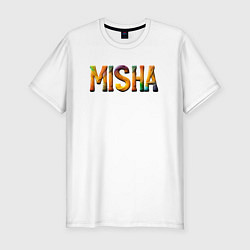 Футболка slim-fit Misha yarn art, цвет: белый