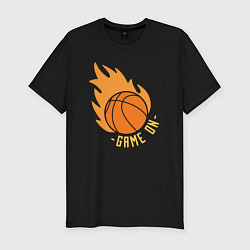 Мужская slim-футболка Game on basketball