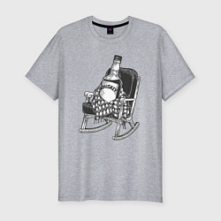 Мужская slim-футболка Виски в кресле