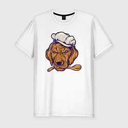 Мужская slim-футболка Chef dog
