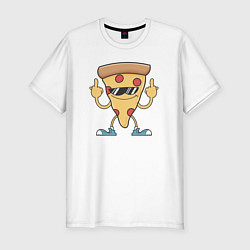 Мужская slim-футболка Pizza fuck