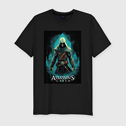 Футболка slim-fit Assassins creed изумрудный туман, цвет: черный