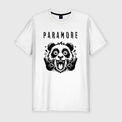 Футболка slim-fit Paramore - rock panda, цвет: белый