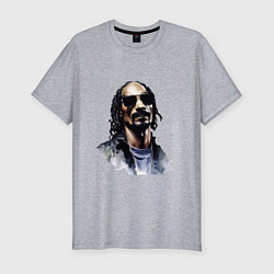 Мужская slim-футболка Snoop dog