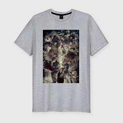 Мужская slim-футболка Магическая битва Мэгуми Фусигуро Сукуна