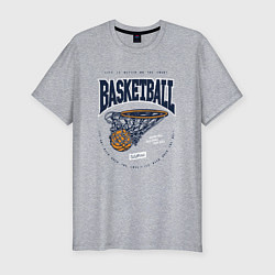 Мужская slim-футболка Баскетбол Калифорния