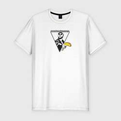 Футболка slim-fit Мужчина с бананом-серийный тупица, цвет: белый