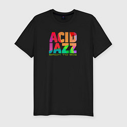 Футболка slim-fit Acid jazz colorful, цвет: черный