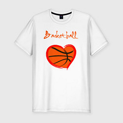 Мужская slim-футболка Basket love