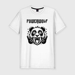 Мужская slim-футболка Powerwolf - rock panda