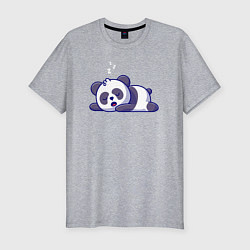 Мужская slim-футболка Панда спит