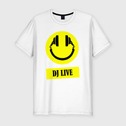 Мужская slim-футболка Dj live