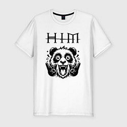 Мужская slim-футболка HIM - rock panda