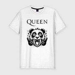 Мужская slim-футболка Queen - rock panda