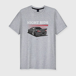 Футболка slim-fit Nissan skyline night ride, цвет: меланж