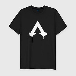 Мужская slim-футболка Логотип Apex с подтеками