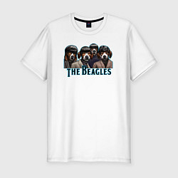 Мужская slim-футболка Beatles beagles