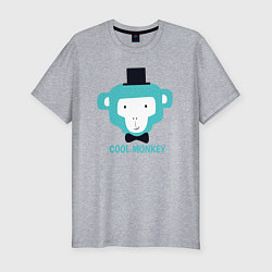 Мужская slim-футболка Cool monkey