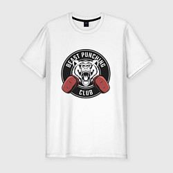 Мужская slim-футболка Клуб зверского удара