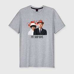 Мужская slim-футболка Pet Shop Boys - synthpop from england