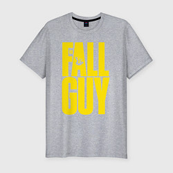 Мужская slim-футболка The fall guy logo