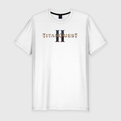 Футболка slim-fit Titan quest 2 logo, цвет: белый