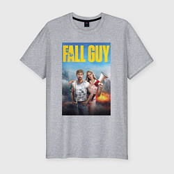 Мужская slim-футболка Ryan Gosling and Emily Blunt the fall guy