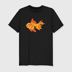 Футболка slim-fit Golden fish, цвет: черный