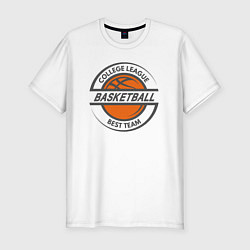 Мужская slim-футболка Basketball best team